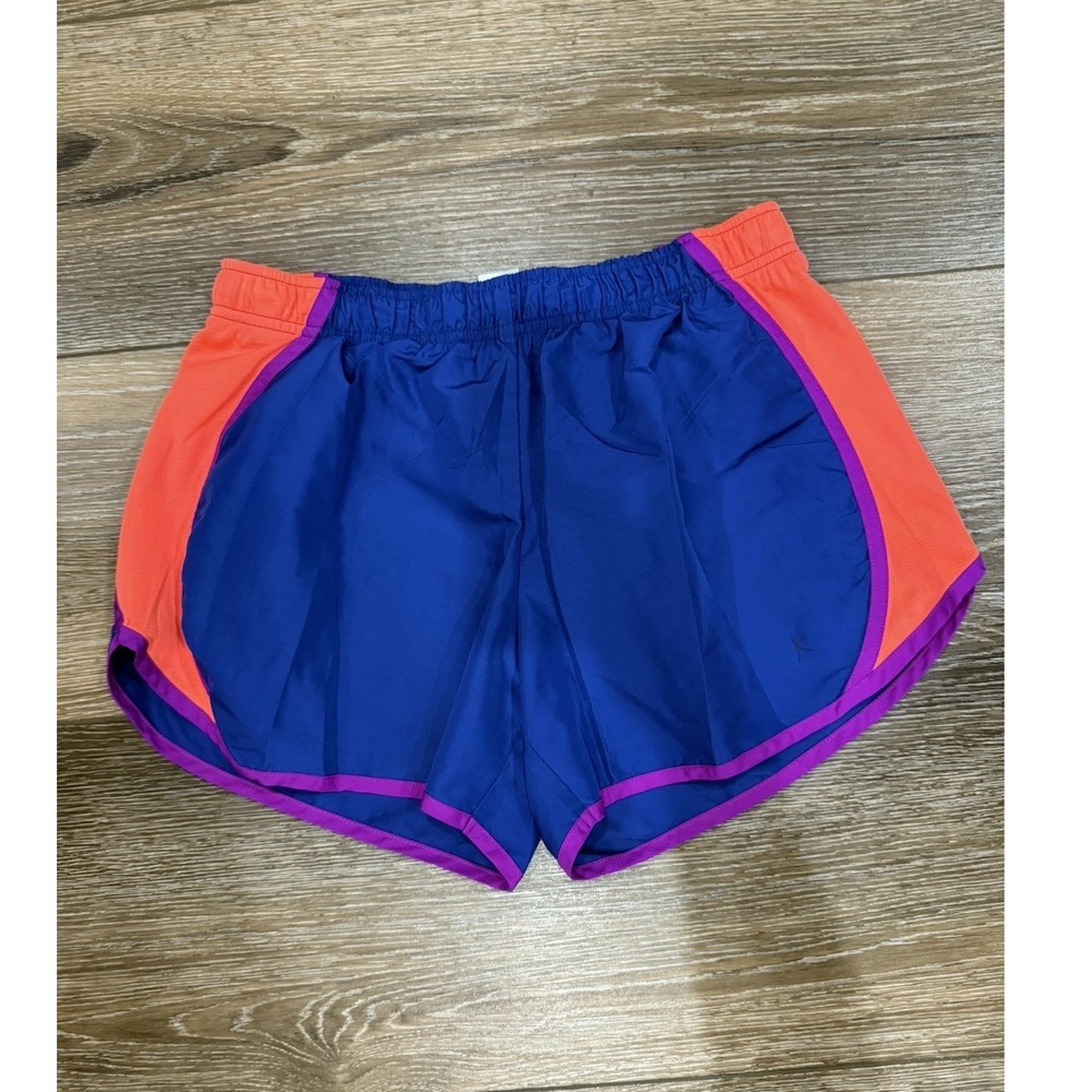 Danskin Now Women's Colorblock Running Shorts M Blue Orange Purple Elastic Waist